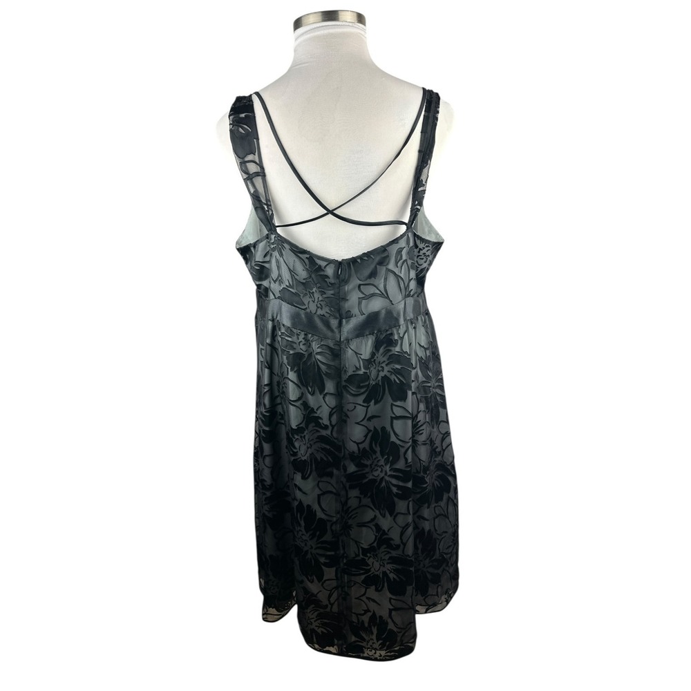 Lane Bryant Velvet Burnout Overlay Surplice Dress Plus Size 22 Whimsigoth Witchy - Picture 9 of 15